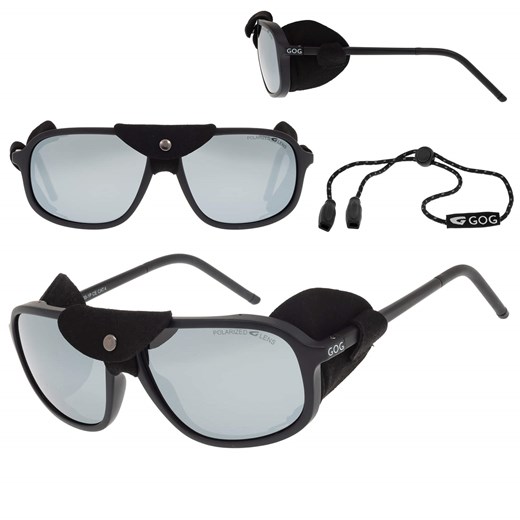 Lodowcowe okulary z osłonkami przeciwsłoneczne z polaryzacją GOG E400-1P w kat.4 ze sklepu Stylion w kategorii Okulary przeciwsłoneczne damskie - zdjęcie 189237501