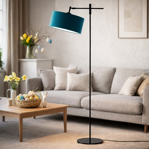 Czarna lampa podłogowa z regulowanym ramieniem MELTON ze sklepu Lysne w kategorii Lampy podłogowe - zdjęcie 189238522