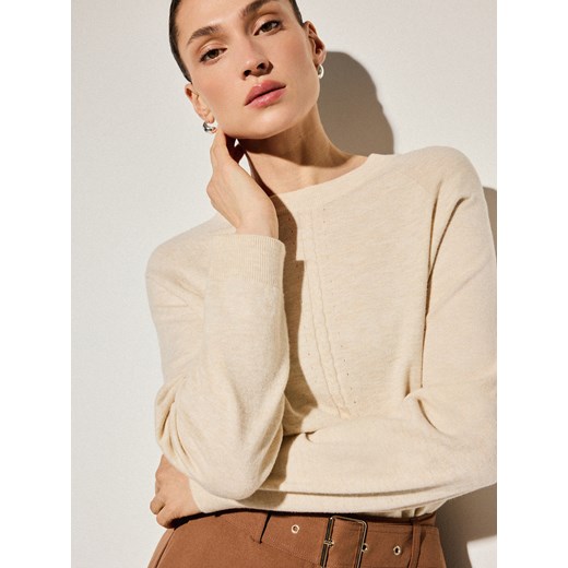 Mohito - Sweter basic - beżowy ze sklepu Mohito w kategorii Swetry damskie - zdjęcie 189244514