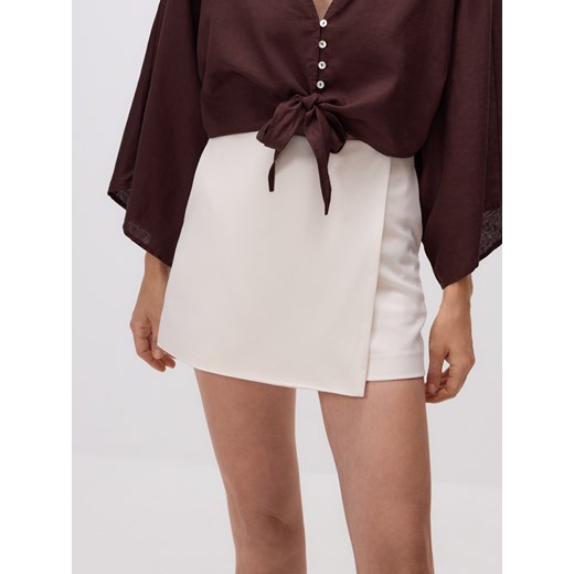 Reserved - Spódnico-szorty z wiskozą - złamana biel Reserved M wyprzedaż Reserved