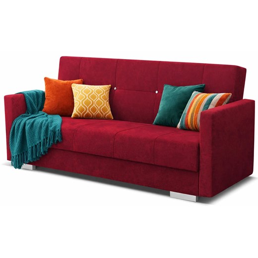 Czerwona pikowana wersalka do salonu A5-G13 ze sklepu Edinos.pl w kategorii Sofy i kanapy - zdjęcie 189278293