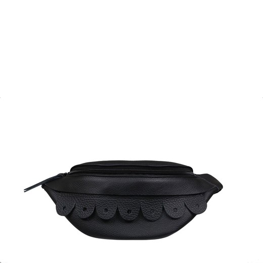 czarna nerka  damska skórzana z wymiennymi wstawkami ozdobnymi  Julia ze sklepu Słoń Torbalski w kategorii Nerki - zdjęcie 189283202