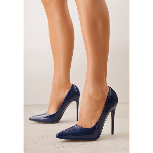 Granatowe Szpilki Arelde ze sklepu born2be.pl w kategorii Czółenka - zdjęcie 189304933