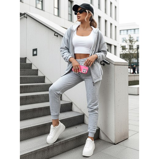 Komplet dresowy damski AMILIA PREMIUM szary Dstreet AY0778 ze sklepu DSTREET.PL w kategorii Dresy damskie - zdjęcie 189306010