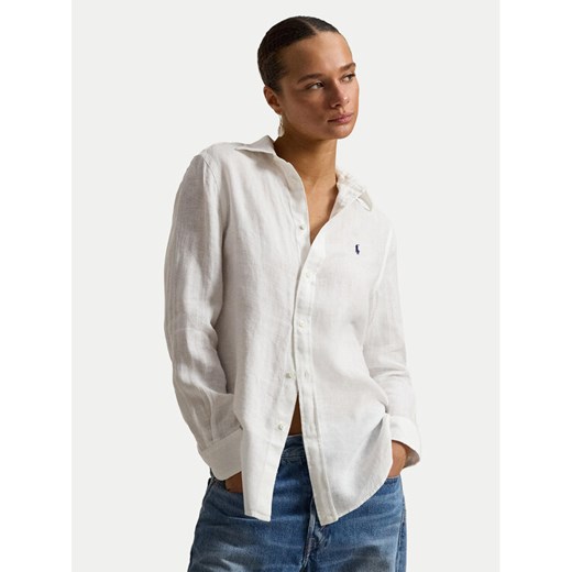 Polo Ralph Lauren Koszula 211970730518 Biały Classic Fit ze sklepu MODIVO w kategorii Koszule damskie - zdjęcie 189314292