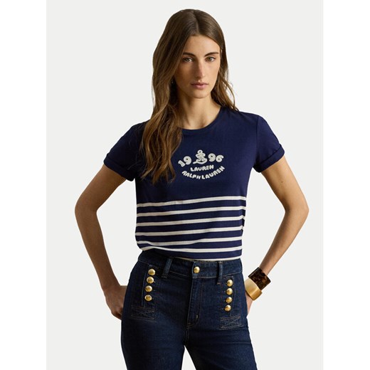 LAUREN RALPH LAUREN T-Shirt 200B21056001 Granatowy Relaxed Fit ze sklepu MODIVO w kategorii Bluzki damskie - zdjęcie 189314313