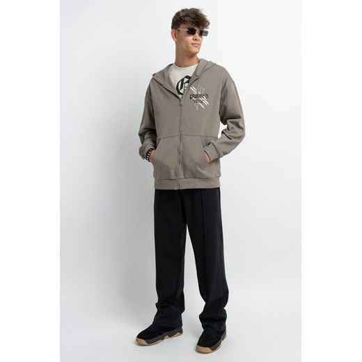Beżowa bluza REGULAR z kapturem z autorską grafiką, Rozmiar - 140, Kolor - Beżowy ze sklepu REPORTER w kategorii Bluzy chłopięce - zdjęcie 189316564