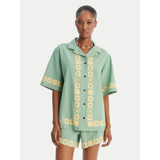 Quiksilver Koszula Bahamas EQWWT03145 Zielony Relaxed Fit ze sklepu MODIVO w kategorii Koszule damskie - zdjęcie 189318454
