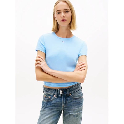 Tommy Jeans T-shirt ESSENTIAL | Slim Fit ze sklepu Gomez Fashion Store w kategorii Bluzki damskie - zdjęcie 189321593