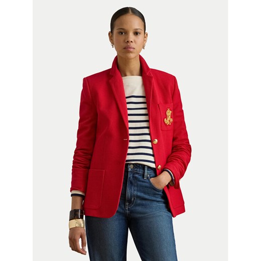 LAUREN RALPH LAUREN Marynarka 200797305030 Czerwony Slim Fit ze sklepu MODIVO w kategorii Marynarki damskie - zdjęcie 189322853