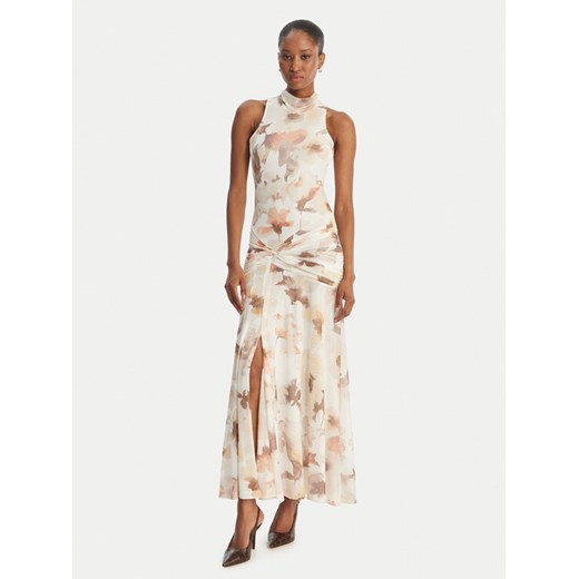 Bardot Sukienka wieczorowa Leanna 60373DB1 Écru Slim Fit ze sklepu MODIVO w kategorii Sukienki - zdjęcie 189322932