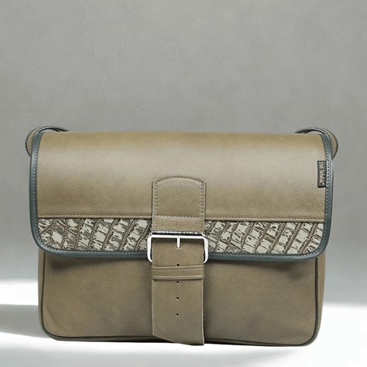 -zielona torebka damska skórzana listonoszka na ramię  Student ze sklepu Słoń Torbalski w kategorii Torby męskie - zdjęcie 189323643