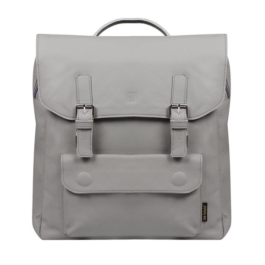 popielaty plecak skórzany Teofila ze sklepu Słoń Torbalski w kategorii Plecaki - zdjęcie 189323701