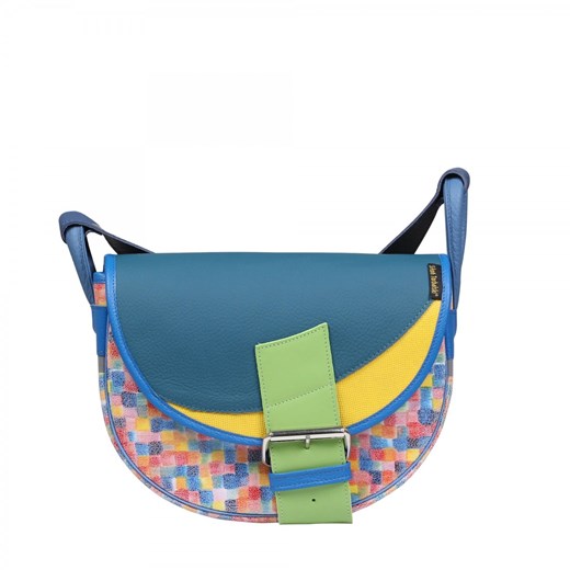 niebieska  damska torebka skórzana  listonoszka na ramię Freshman M ze sklepu Słoń Torbalski w kategorii Listonoszki - zdjęcie 189323714