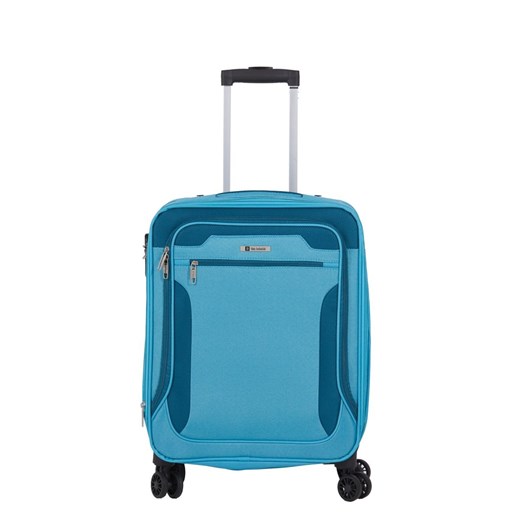 niebieska walizka mała kabinowa materiałowa miękka 55 cm z po ze sklepu Słoń Torbalski w kategorii Walizki - zdjęcie 189323731