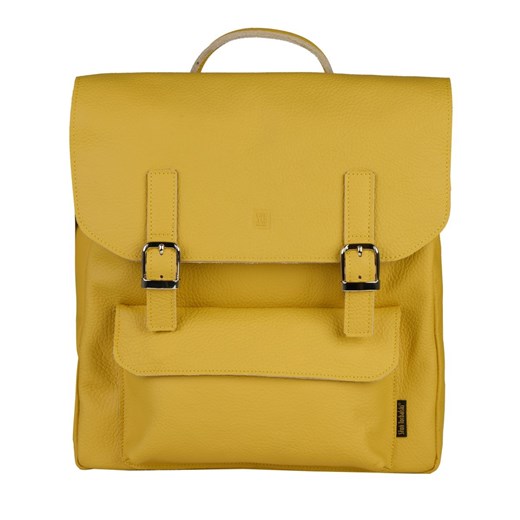 żółty plecak skórzany Teofila ze sklepu Słoń Torbalski w kategorii Plecaki - zdjęcie 189323742