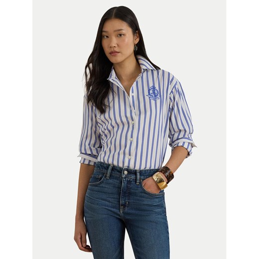 LAUREN RALPH LAUREN Koszula 200P08746001 Niebieski Relaxed Fit ze sklepu MODIVO w kategorii Koszule damskie - zdjęcie 189340053