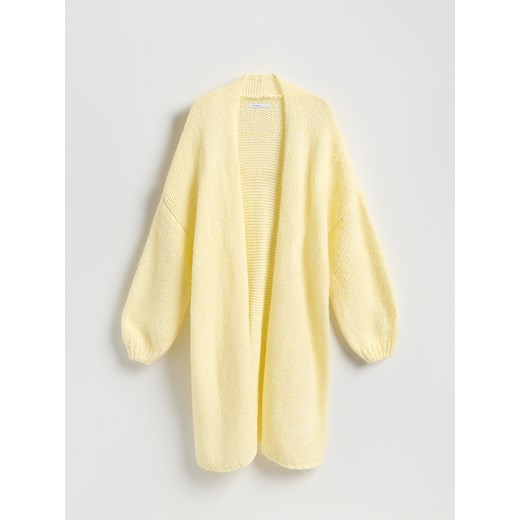 Reserved - Długi kardigan - jasnożółty ze sklepu Reserved w kategorii Swetry damskie - zdjęcie 189348772