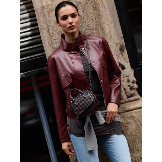 Reserved - Mała torebka na ramię - ciemnobrązowy ze sklepu Reserved w kategorii Torebki damskie - zdjęcie 189363171