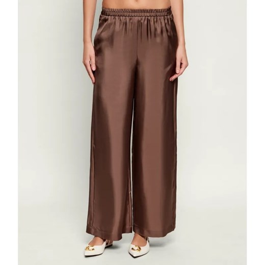 Marella SPORT Jedwabne spodnie MLMQUIZ | Relaxed fit ze sklepu Gomez Fashion Store w kategorii Spodnie damskie - zdjęcie 189367010