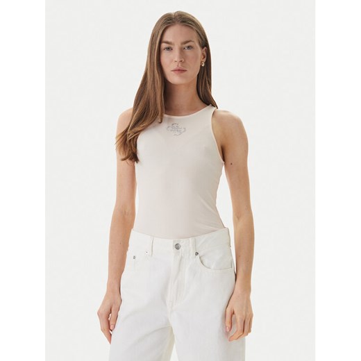 Guess Top W6RP39 KD092 Beżowy Regular Fit ze sklepu MODIVO w kategorii Bluzki damskie - zdjęcie 189368841