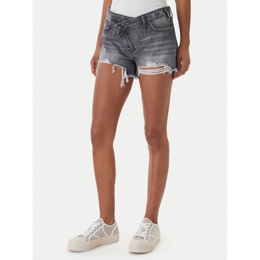 Guess Jeans Szorty jeansowe W6GDZ8 D6572 Szary Regular Fit ze sklepu MODIVO w kategorii Szorty - zdjęcie 189371910