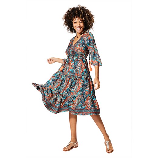 Aller Simplement Sukienka w kolorze niebiesko-czerwonym Aller Simplement 38/40 Limango Polska wyprzedaż