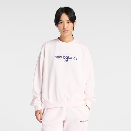 Bluza damska New Balance WT61S0S9AAA – różowa ze sklepu New Balance Poland w kategorii Bluzy damskie - zdjęcie 189383582