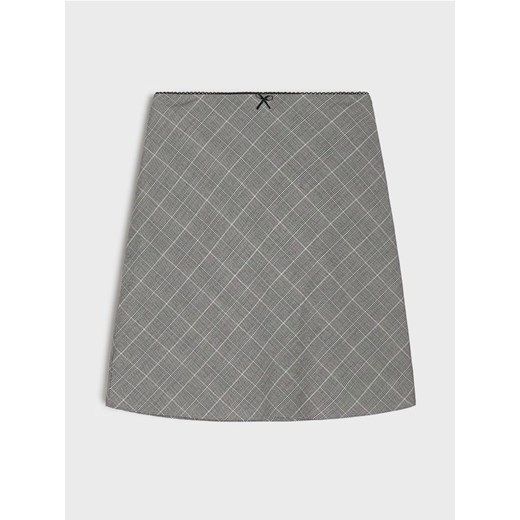 Sinsay - Spódnica mini w kratkę z domieszką wiskozy - wielobarwny ze sklepu Sinsay w kategorii Spódnice - zdjęcie 189385661