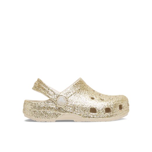 Klapki Crocs Classic Chunky Glitter Clog K 211939 Złoty ze sklepu eobuwie.pl w kategorii Klapki dziecięce - zdjęcie 189385784