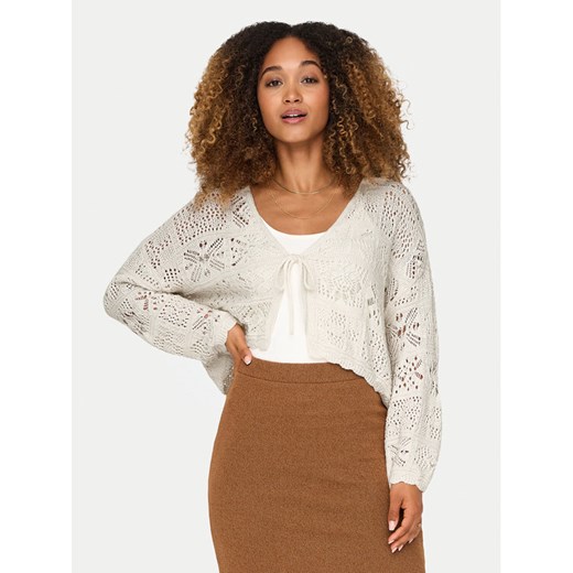 ONLY Kardigan Beach 15257604 Biały Regular Fit ze sklepu MODIVO w kategorii Swetry damskie - zdjęcie 189387300