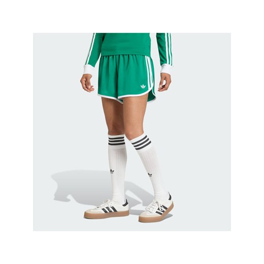 adidas Szorty sportowe 3-Stripes Sprinter KD3717 Zielony Regular Fit ze sklepu MODIVO w kategorii Szorty - zdjęcie 189387303