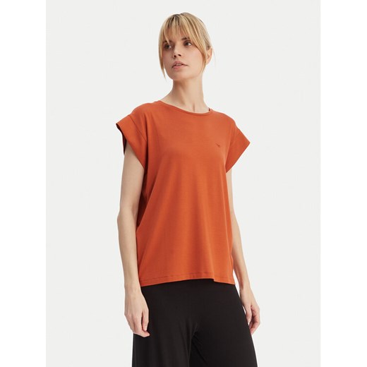 Emporio Armani T-Shirt EW003407 AF20240 U4098 Czerwony Regular Fit ze sklepu MODIVO w kategorii Bluzki damskie - zdjęcie 189387331