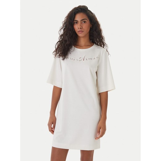 Emporio Armani Sukienka codzienna EW000618 AF20243 U1131 Biały Regular Fit ze sklepu MODIVO w kategorii Sukienki - zdjęcie 189387474
