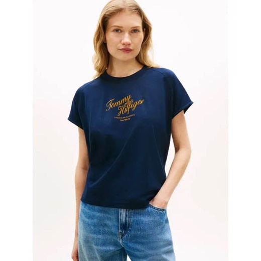 Tommy Hilfiger T-shirt | Regular Fit ze sklepu Gomez Fashion Store w kategorii Bluzki damskie - zdjęcie 189396221