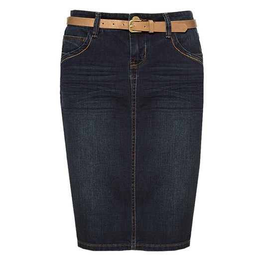Jeansowa spódnica oówkowa orsay-com czarny paski
