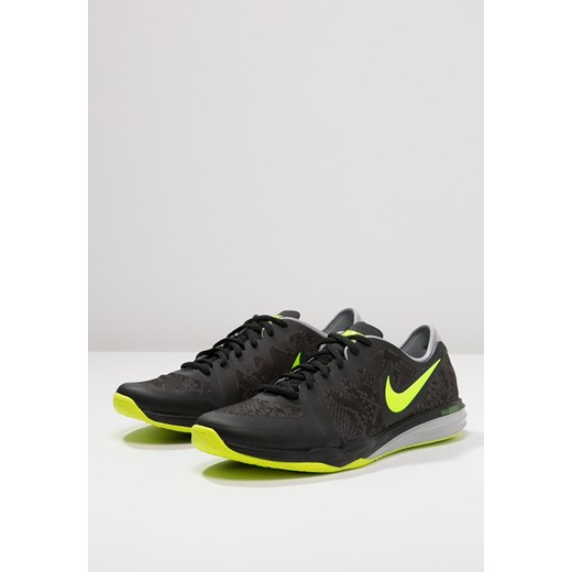 Nike Performance DUAL FUSION TR 3 Obuwie treningowe black/volt/dark grey/wolf grey zalando szary sportowy