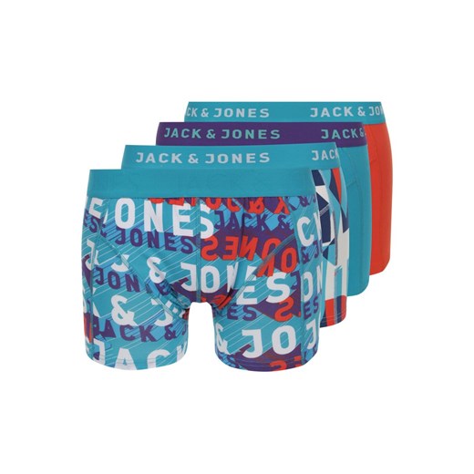 Jack & Jones JJSIMPLE 4 PACK Panty petrol/light red/multicoloured zalando turkusowy bokserki