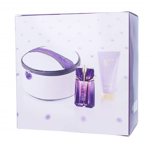 Thierry Mugler Alien Zestaw Woda perfumowana 60 ml spray + balsam 100 ml + kosmetyczka perfumeria fioletowy