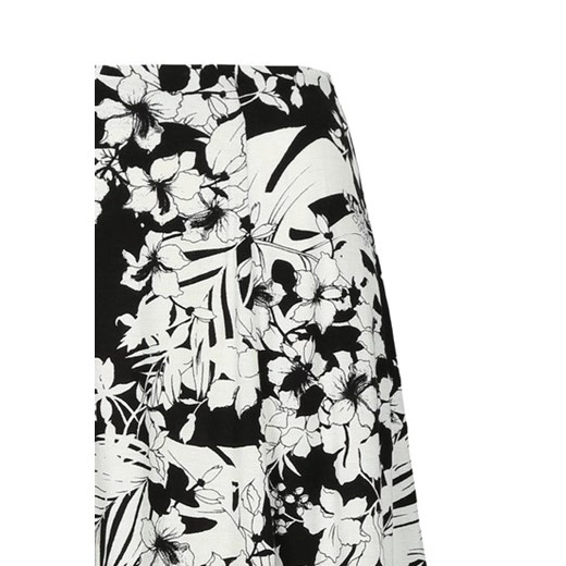 Monochrome Floral Jersey Skater Skirt tally-weijl szary jersey
