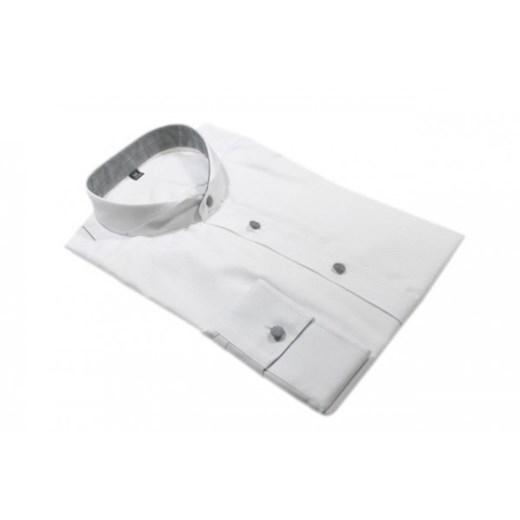 Biała koszula z kołnierzykiem extreme cutaway thomas-waxx szary długie