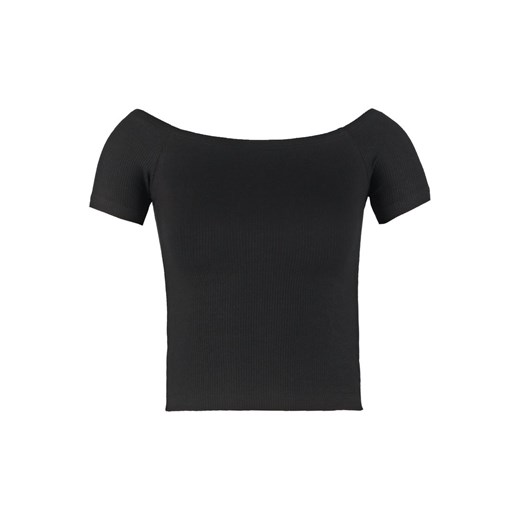Miss Selfridge Tshirt basic black zalando czarny bez wzorów/nadruków