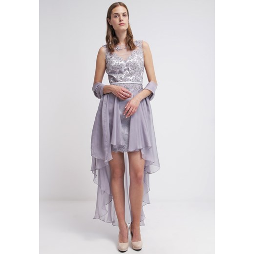 Luxuar Fashion Suknia balowa silver zalando rozowy bez wzorów/nadruków