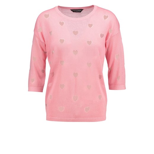 Dorothy Perkins SHEER Sweter pink zalando rozowy bez wzorów/nadruków
