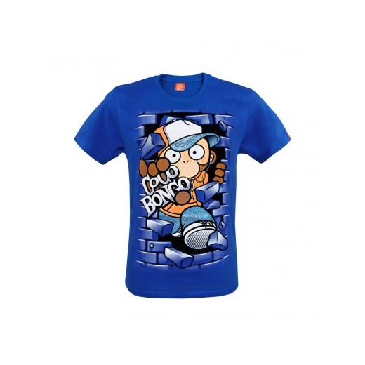 T-shirt MUR - NIEBIESKI petiten niebieski bawełna