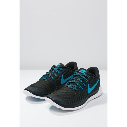 Nike Performance FREE 5.0 Obuwie do biegania neutralne black/blue lagoon/dark electric blue zalando zielony do biegania