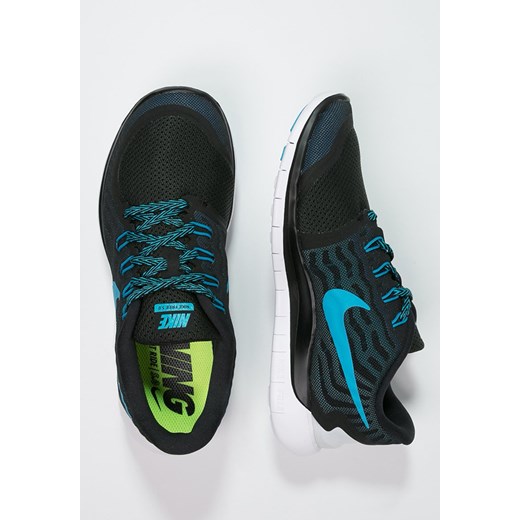 Nike Performance FREE 5.0 Obuwie do biegania neutralne black/blue lagoon/dark electric blue zalando czarny ocieplane