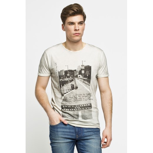 Tshirt - Selected - T-shirt answear-com bezowy casual