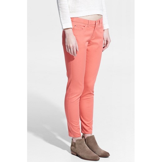 Spodnie damskie - Mango - Spodnie Slim answear-com rozowy guziki
