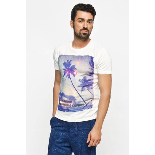 Tshirt - Selected - T-shirt answear-com fioletowy casual
